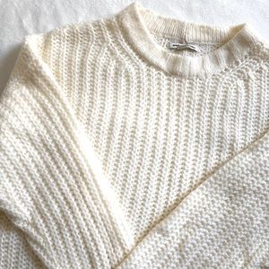 AEagle Cream Woven Sweater